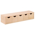 Commode Mini en Bois Polyvalent Avec 5 Tiroirs CM 56x13x12h pour Meubles