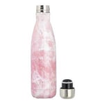 Miin Bottle Pink Marmor - 1 stk. Drikkeflasker i stål Drikkeflasker og matbokser Hjem & Fritid