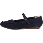 Clarks Women's Freckle Bar Ballet Flat, Navy Suede, 5.5 UK