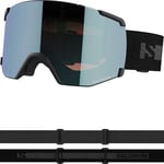 Salomon S/view Unisex Goggles Ski Snowboarding, Extended field of vision, Visual acuity & glare reduction, and No more fogging, Black, One Size