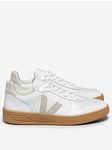 Veja Womens V-10 Trainers - White/Beige, White/Beige, Size 6, Women