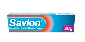 Savlon Burns & Scalds 0.25% w/w Cream, First Aid Treatment to Provide Effective Relief for Minor Burns, Scalds and Sunburn Blisters (30g, 1 pack)