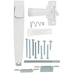 Wright Products V333WH Verrou à bouton poussoir pour porte moustiquaire et tempête, blanc, taille unique