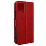 Red Flip Case Card Holder for Xiaomi Redmi Note 12 5G & Poco X5 Pro.