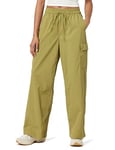 The Drop Women's Esperanza Relaxed Nylon Cargo Pants, Olive Oil, XX-Small