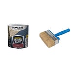 RONSEAL ULTIMATE DECKING PAINT BRAMBLE 2.5L & Silverline Block Brush 115mm / 4-1/2" (394974)