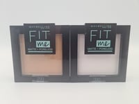 2x Maybelline Fit Me Matte + Poreless Powder. Codes 250 Beige / 090 Translucent