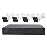 PNI House IPMAX POE 3LR video surveillance kit, NVR with 4 POE ports and 10 in network, and 4 cameras with 3MP, outdoor, Power over Ethernet