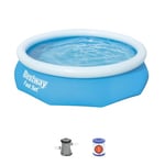 Bestway 57270 Piscine hors sol Fast Set™ ronde diamètreètre 305 x 76 cm, filtre à cartouche