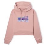 Jurassic Park I Survived Jurassic Park Women's Cropped Hoodie - Dusty Pink - XL - Dusty pink