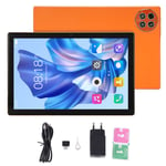 10 tuuman Smart Tablet 12 Gt RAM 256 Gt ROM Edessä 8 MP Taka 20 MP Octa Core CPU Tablet PC Android 12 EU Plug 100 - 240 V Oranssi