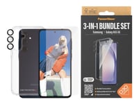 Panzerglass - 3-I-1-Skyddspaket - Baksidesskydd För Mobiltelefon - Ultrabred Storlek Med Easyaligner - D3o Bio, 100 % Återvunnen Plast - Med Skärm- Och Objektivskydd - För Samsung Galaxy A55