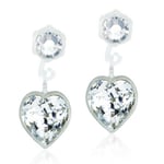 BLOMDAHL Medical Plastic Pendant Heart 4/6 mm, Crystal Örhänge