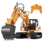 Paelf Mini Voiture Jouet pour Enfants Digger 15 canaux 2.4GHz Haute fréquence Télécommande TRACTEURS TRACTEURING 15 Channell ENVOYENCE À LA Couverture DE LA TOYEL EXCAVATTOR ELECTRICE Enfant Good GOY