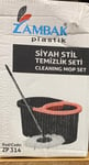 Zambak Mop and Bucket Set with Foot Pedal Spin & Mop Heads for Home Cleaning