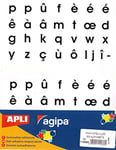 APLI Kids 119260 - Gommettes pour apprendre l'alphabet - Couleur: Noir - 300 gommettes.