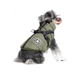 Dogs Warm Coats Jackets,Waterproof Dog Clothes Winter Warm Vest Dog Jacket with Dog Harness For Cats Puppy Small Dogs(Green,M)