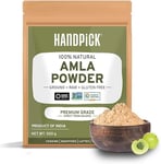 HANDPICK, Amla Powder (500g/17oz) Amalaki | Raw Amla Powder from India | Resealable Zip Lock Pouch, Indian Gooseberry Powder | Perfect for Cooking, Smoothies, Latte & Tea