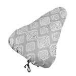 lucky-bonbon Grey Tribal Fashion Waterproof Keep Dry Bike Seat Cover The Perfect Bicycle Seat Cover Waterproof Sunscreen And Dustproof For All Bicycle Exercise.