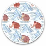 2 x Vinyl Stickers 7.5cm - Wooly Mammoth Ice Age Animal Cool Gift #21835