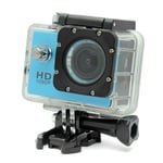 Camera Embarquée Sport Caisson Étanche Waterproof 12 Mp Full HD 1080P Bleu 8Go YONIS - Neuf