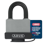 ABUS padlock 70AL/45 made of solid aluminium - weatherproof - with protective cap and plastic coating - ABUS security level 5 - silver