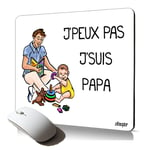 tapis de souris souple j'peux pas j'suis papa humour bande dessinée humoristique cadeau accessoire PC gaming texte drole