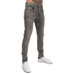 Levi's Mens Levis 512 Slim Taper Little Love Jeans in Grey Cotton - Size 33 Long