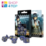 Galactic Dice (Dés ) Set Ensemble de Dés Pour Jeu Rôle Game Navy Et Jaune