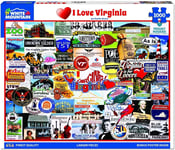 White Mountain Puzzles I Love Virginia 1000 piece jigsaw puzzle  760mm x 610mm