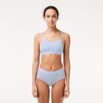 Lacoste Shorty coton stretch ceinture siglée Taille S Bleu Clair