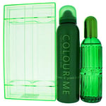 COLOUR ME Green Perfume for Men. 90ml Eau de Parfum Men & 150ml Body Spray - Twin Perfume Gift Set Men. Luxury Fragrance - Mens Aftershave, Long Lasting Fragrance for Men by Milton-Lloyd