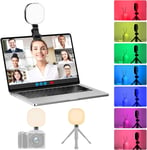 Rgb Led Video Light, Éclairage Caméra Portable, Lampe Vidéo À Clipser Pour Ordinateur Portable, Lumiere Streaming Cri 95+, 2900-6700K Pour Photographie, Vlogging, Conférence Vidéo