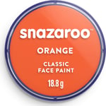 Snazaroo Classic Face & Body Paint, Orange Colour, Water-Based for Kids & Adults