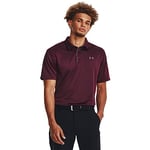 Under Armour Polo de Golf Tech T-Shirt Homme, (601) Bordeaux foncé/Gris, XS