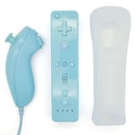 Manette Wiimote - Nunchunk - compatible avec Nintendo WII WII mini WII U Bleu