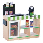 Teamson Kids Caisse Énregistreuse Électronique Marchande Supermarché avec 26 Accessoires en Bois Austin pour Enfants TD-13206B