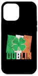 iPhone 12 Pro Max Shamrock Clover On Vintage Irish Flag Dublin Ireland Pride Case