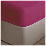 Gaveno Cavailia Draps de lit épais en Polycoton Percale Facile d'entretien, Doux, Confortable et Infroissable, Fuchsia, Super King Size