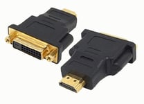 Neuf Plaqué Or Femelle DVI vers Mâle HDMI Adaptateur Convertisseur Raccord #115