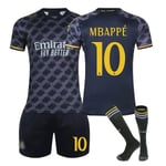 Real Madrid Hemma/Borta Fotbollskläder för Barn 23-24 Nr 10 Mbappé Away 1 18