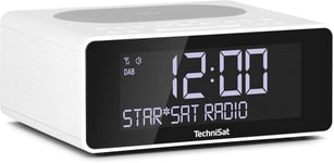 Digitradio 52-Radio-Reveil Stereo Dab(Dab+,Fm,Radio-Reveil,Fonction Snooze,Minuterie De Mise En Veille,Affichage Dimmable,Charge Sans Fil,Haut-Parleurs Stereo 2 X 1 W)Blanc.