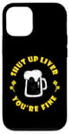 Coque pour iPhone 12/12 Pro Boire de la bière Saint Patrick's Shut Up Foie