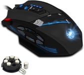 Souris Gamer Filaire,Souris Gaming Ergonomique,12 Boutons Programmables,4000DPI Souris Ordinateur,Souris Filaire Optique USB,Souris de Jeu pour PC,Mac