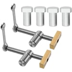 Keyouny - Lot de 2 Etau Etabli Avec 4 Bench Dog, Serre Joint Menuisier pour Trous de Banc de 20 mm, Pince Etau Positionnement, Clip de Bureau