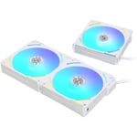 Lian-Li UNI AL120 V2 Addressable RGB White 120mm Fan Triple Pack with Controller