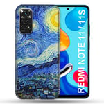 Coque pour Xiaomi Redmi Note 11 / 11S Peinture La Nuit étoilée