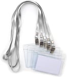 Lanyards with id Holder Name Badges 50 Pcs Horizontal Name Tag Badge Id Card and