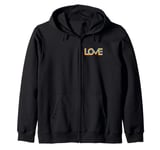 Love Shirt Love in the Colors of the Rainbow Zip Hoodie