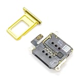 Dual Sim Tray For iPhone 11 Yellow With Sim Card Reader (2 Sms in 1 Phone)